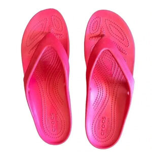 Crocs iconic comfort flip-flops pink Size 10
